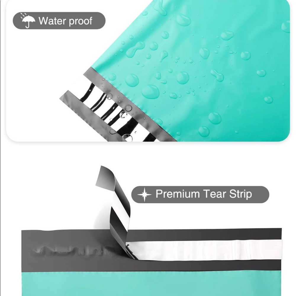 25 (12x15.5) Teal Poly Mailers